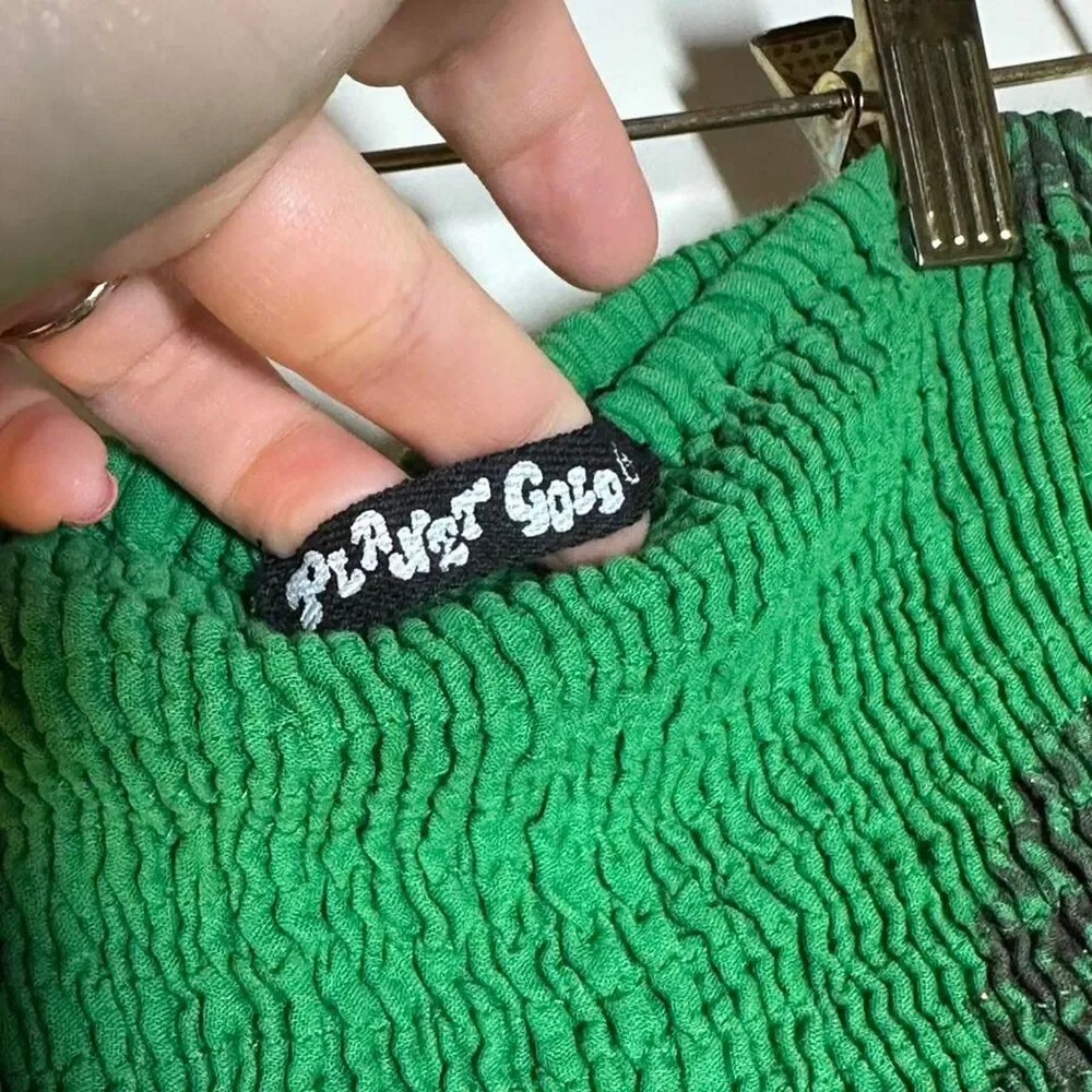 Planet-gold Women's Green Dress